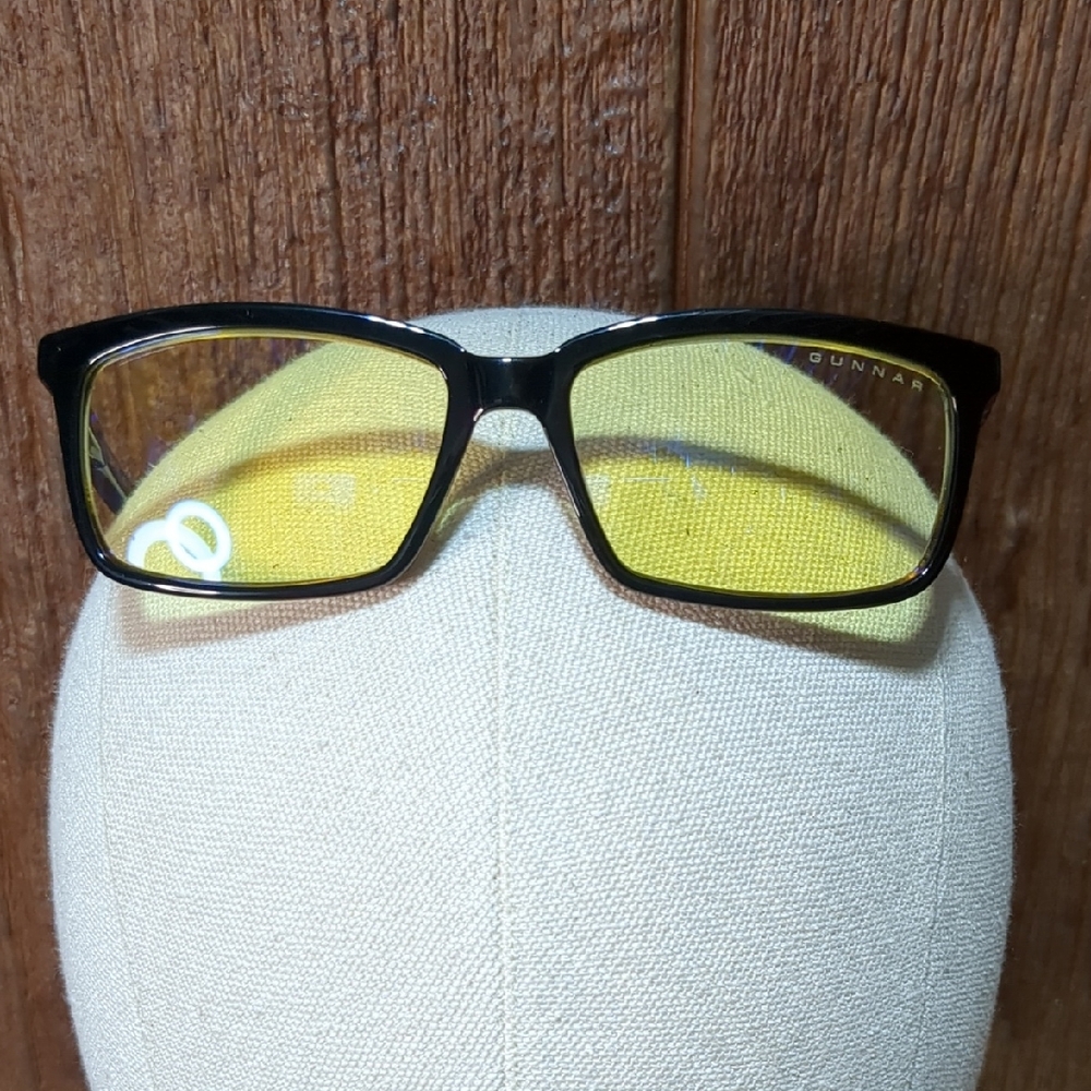 Gunnar Haus Onyx +1.50 Black Frames Amber Tinted Gaming Computer Glasses